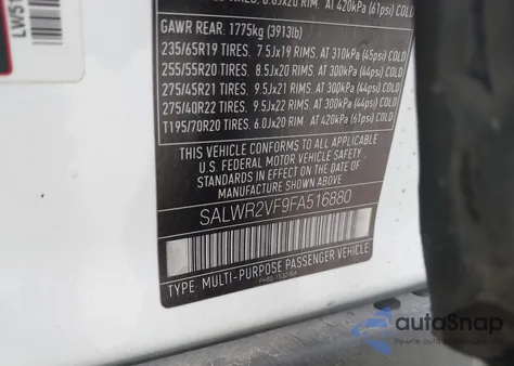 2015 Land Rover Range Rover Sport 3.0L V6 Supercharged Hse z USA, uszkodzony, nr VIN SALWR2VF9FA516880